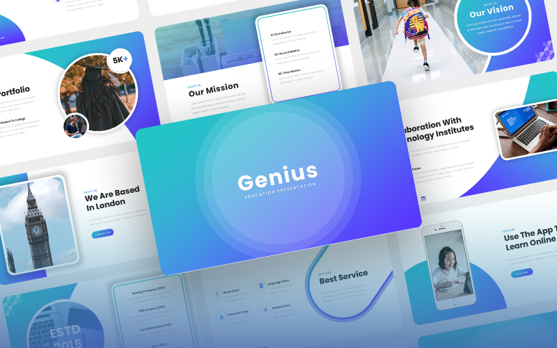 Genius - Modello PowerPoint per la presentazione dell'istruzione