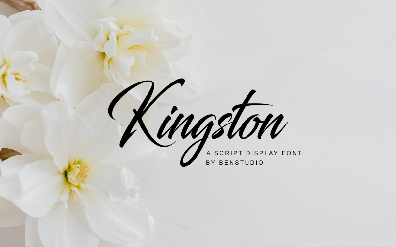 Kingston-lettertype, script, weergave
