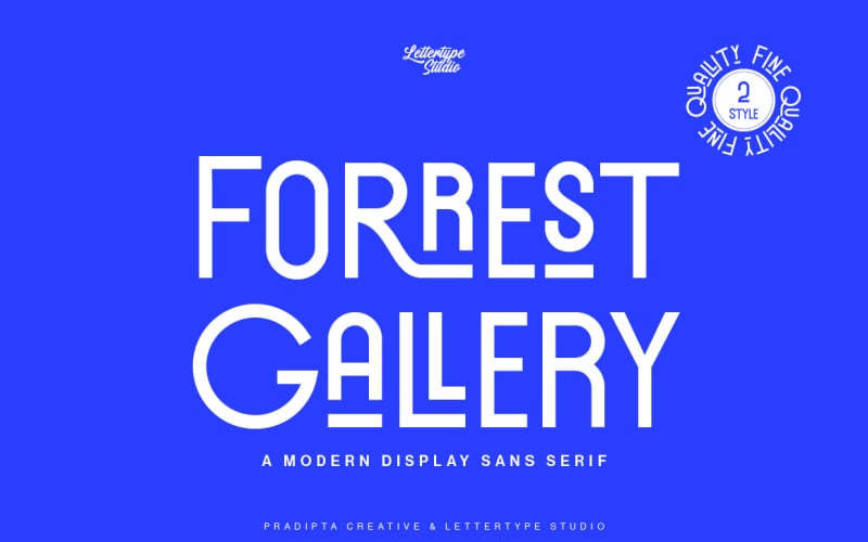 Police d'affichage moderne de la galerie Forrest