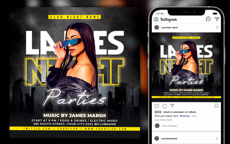 Solo Black Party Flyer Template