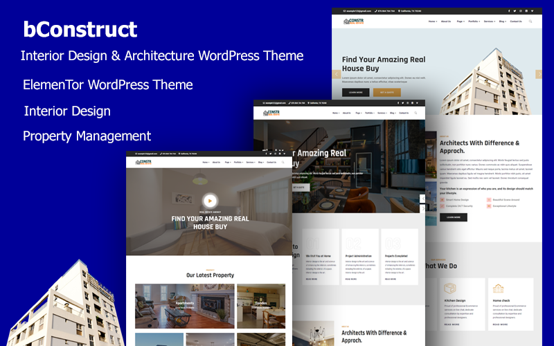 bConstruct -室内设计和建筑的WordPress主题