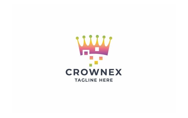 Professionell Crown Pixel-logotyp