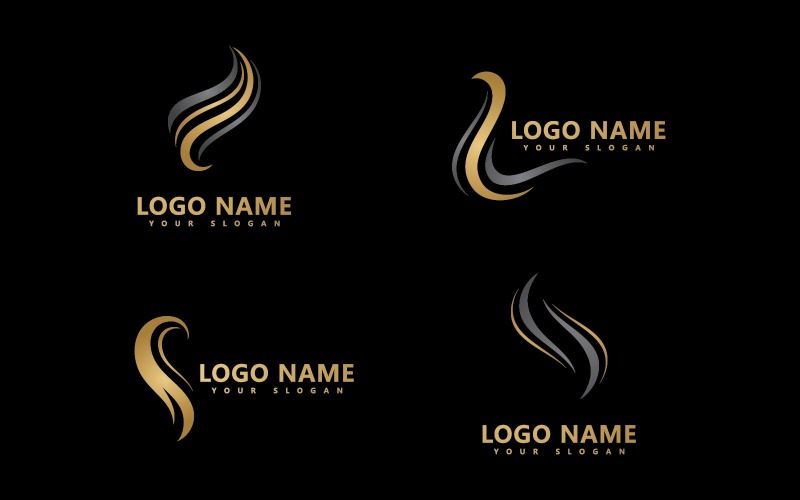 Woman Hair Salon Vector Logo Design Template V21