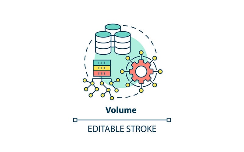 Tratto modificabile dell'icona del concetto di volume