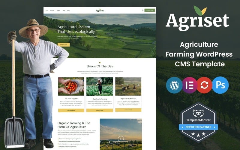 Agriset - Organic Farm and Agriculture WordPress Theme