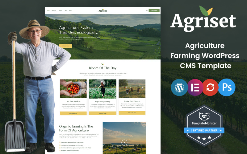 Agriset - Thème WordPress pour ferme et agriculture biologiques