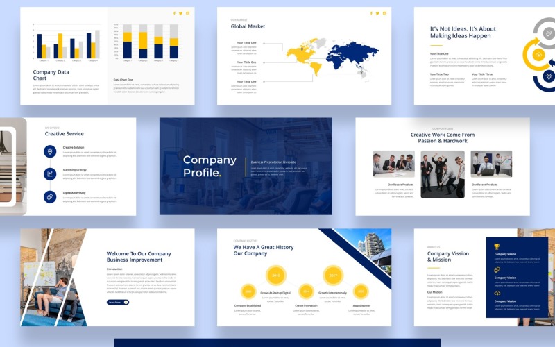 Профіль компанії - бізнес шаблон PowerPoint