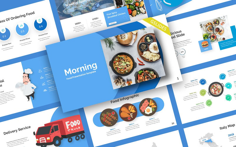 Morning Food Google Slides-sjabloon
