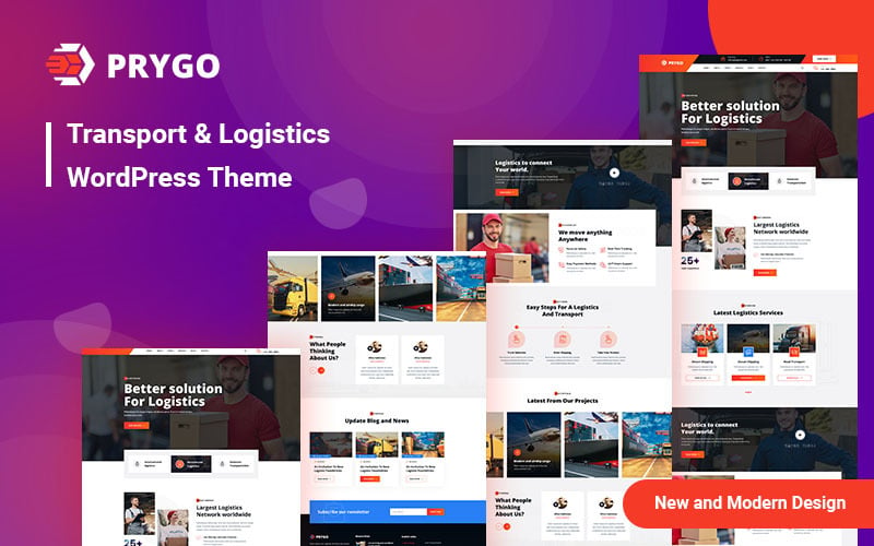 Prygo - Tema de WordPress para Transporte y Logística