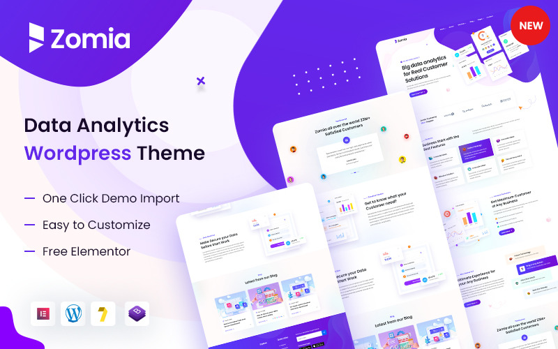Zomia Data Analytics & Data Science WordPress Tema