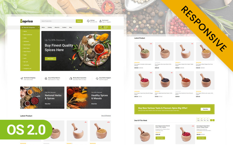 Paprica - Spice Store Shopify 2.0 Responsief thema