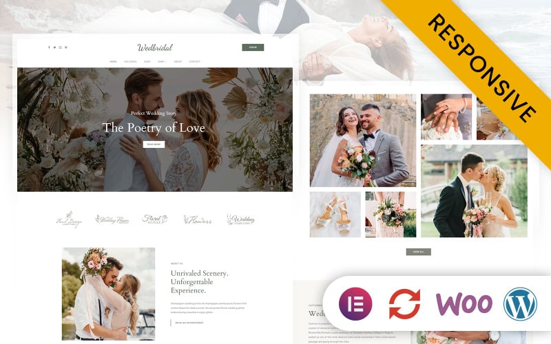 Wedbridal - Wedding Planner Elementor WordPress Responsief Thema