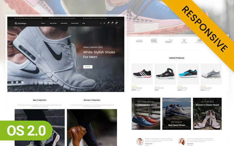 Footflops - Responsywny motyw sklepu z modą i butami Shopify 2.0