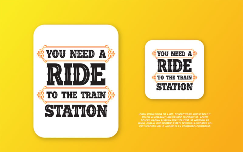 Premium Rider Typography Text Sticker T-shirt Vector Template
