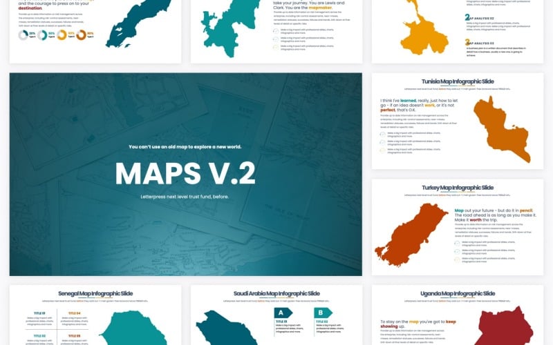 MAPAS DEL MUNDO V.2 PowerPoint信息图