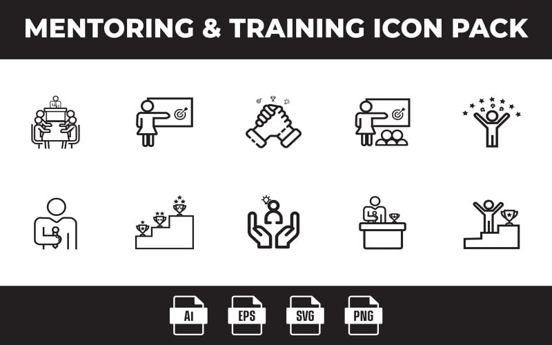 Mentoring & Training Icon Pack-1