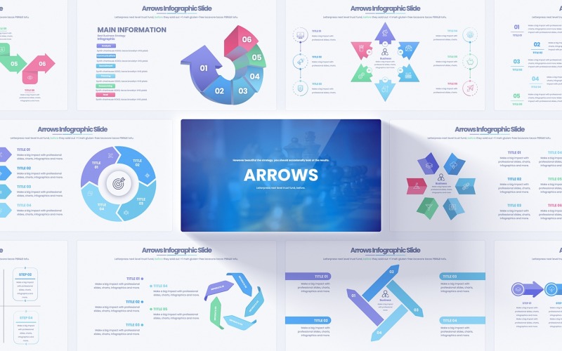 Oklar PowerPoint Infographics Slaytları