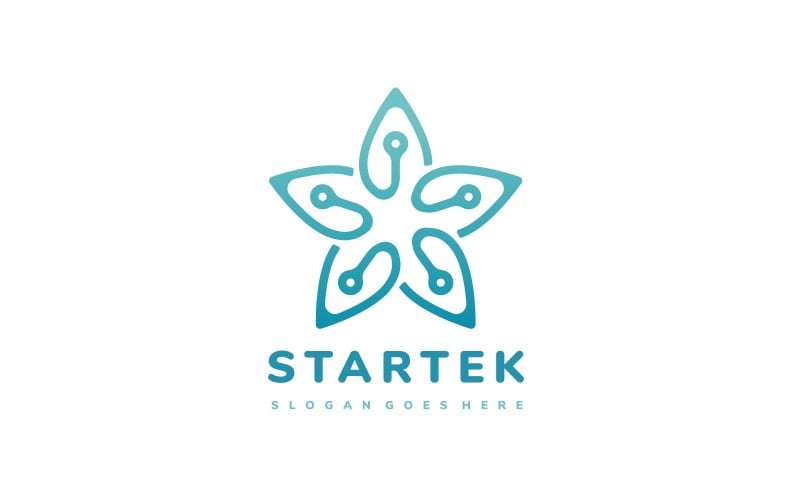 Technology Star Logo Template