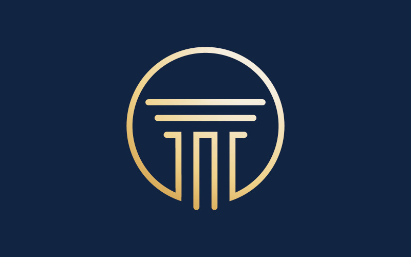 Law Frim Pillar-Vektor-Logo-Design-Vorlage V4