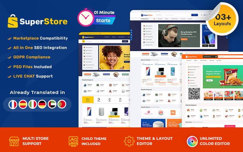 SuperStore - Elektronik ve Çok Amaçlı PrestaShop Teması