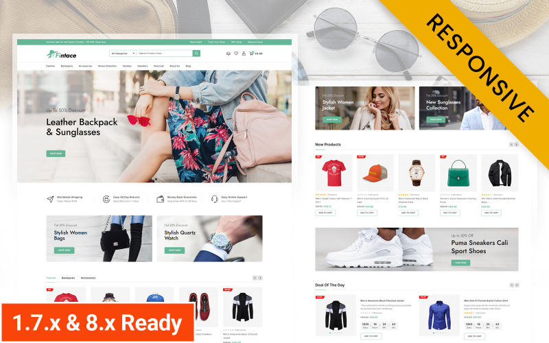 Fintace - Aceesories modowe Prestashop Responsywny motyw