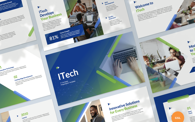 Презентация ИТ-компании Google Slides Template