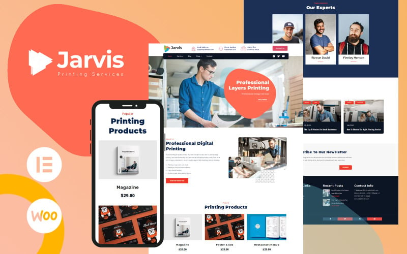 Jarvis - Thème WordPress pour la conception et l'impression