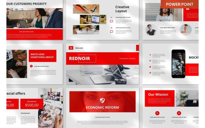 Rednoir Multipurpose PowerPoint-presentationsmall