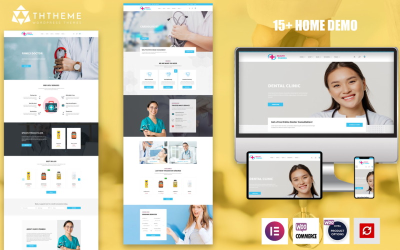Health Pharma – Elementor Medicine Shop & Clinic WordPress téma