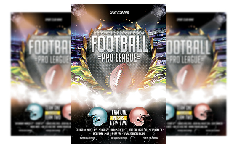 American Football Flyer Template #3