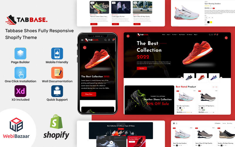 Tabbase -多用途主题的鞋子和鞋子Shopify 2.0
