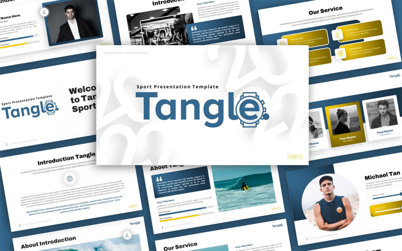 Tangle Sport Multifunctionele PowerPoint-presentatiesjabloon