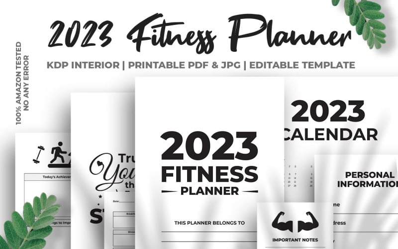 2023 Fitness Planner KDP Interiör