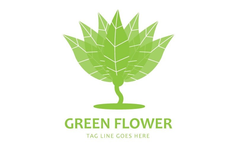 创意绿花标志模板
