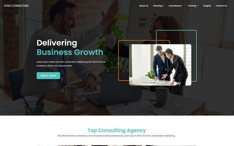 Dhile | Modello di sito Web di consulenza e formazione