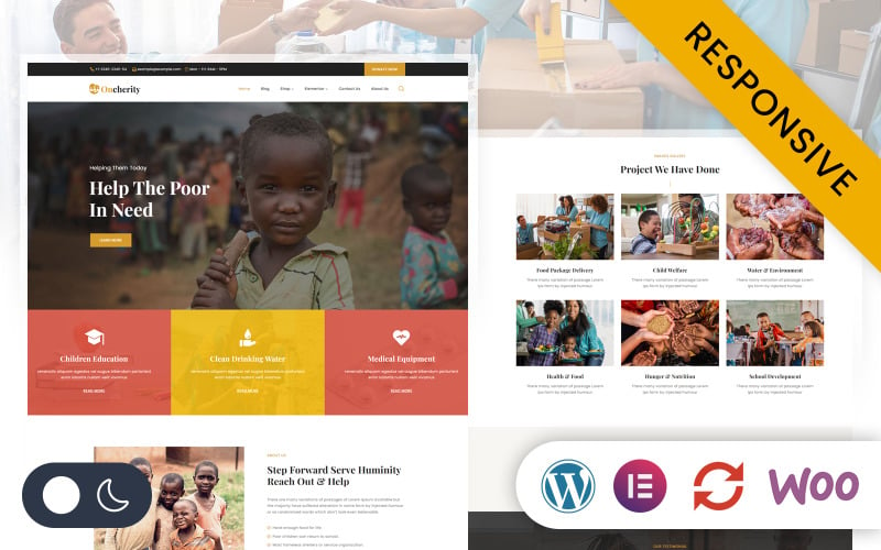 Oncherity - Charity, Donation, Nonprofit Elementor WordPress Responsive Theme