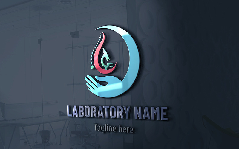 Шаблон логотипа медицинской лаборатории