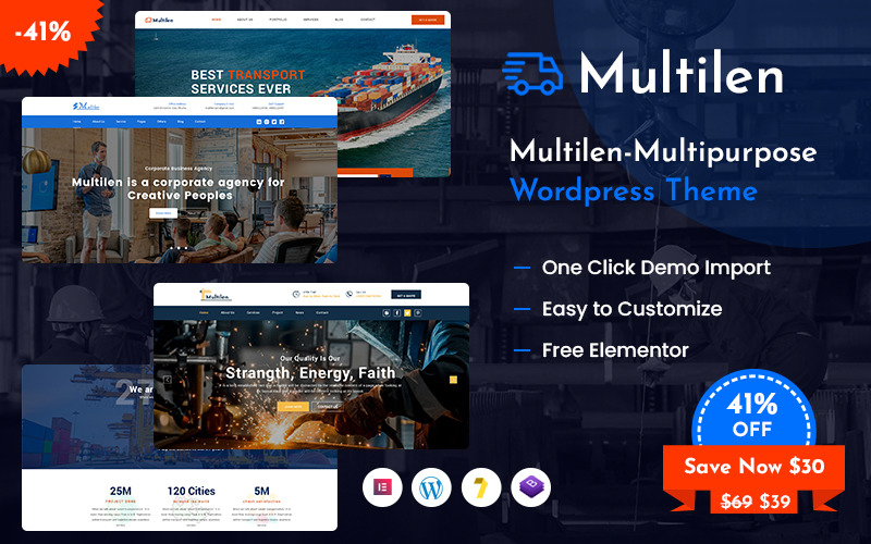 Multilen - Zakelijk Zakelijk & multifunctioneel WordPress-thema