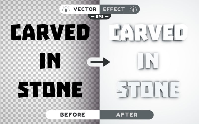 Carved In Stone - Editable Text Effect, Font Style
