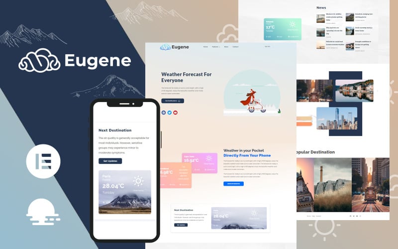 Eugene - Thème WordPress pour les prévisions météorologiques