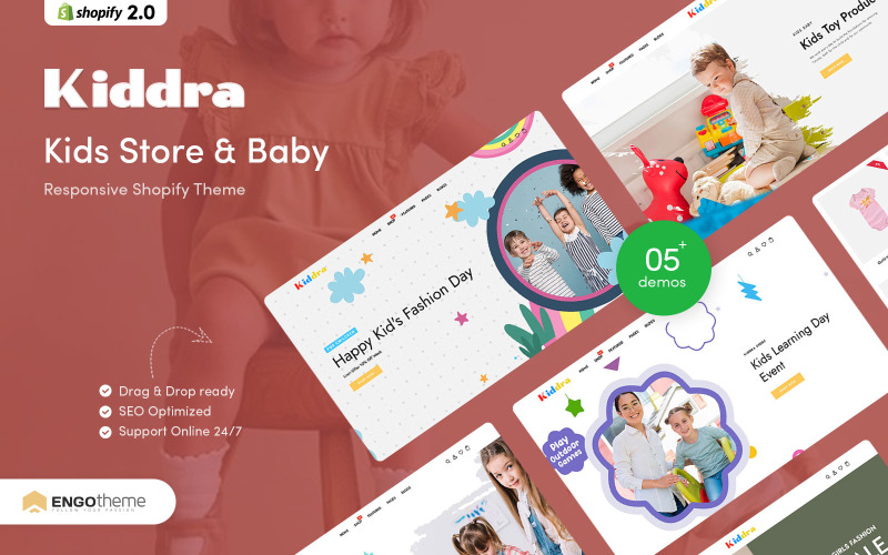 Kiddra – Kids Store & Baby Shop érzékeny Shopify téma