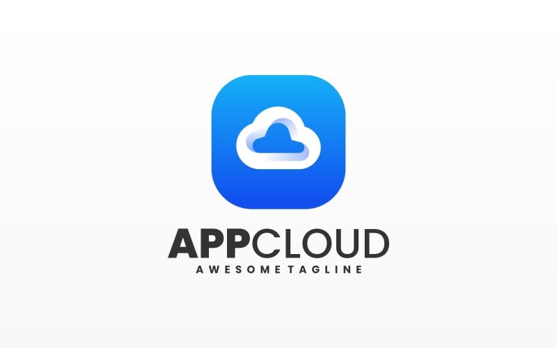 Design semplice del logo della nuvola di app