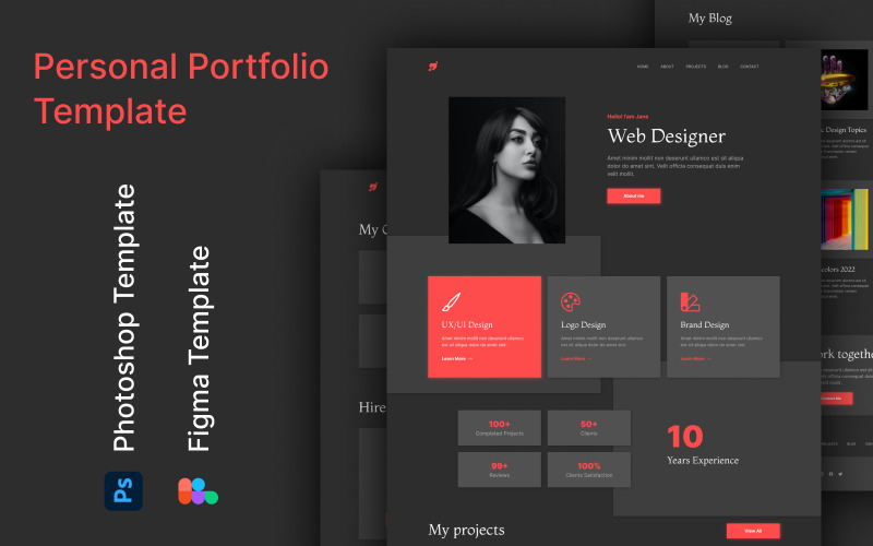 JanePortfolio - Modello PSD per portfolio personale