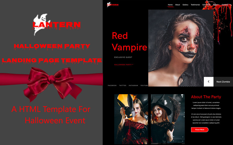 Laterne - Halloween Event & Party Landing Page Template