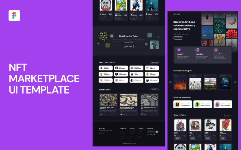 NFT Pazar Yeri Kullanıcı Arayüzü Şablonu