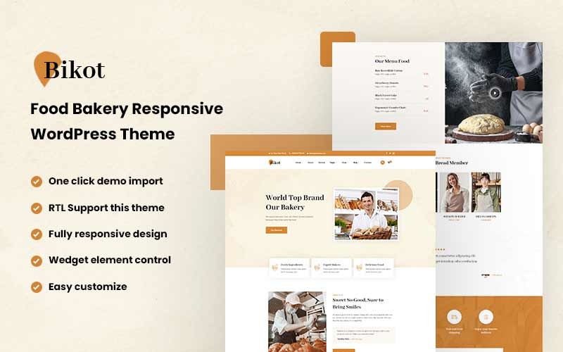 Bikot - Lebensmittelbäckerei WordPress Theme