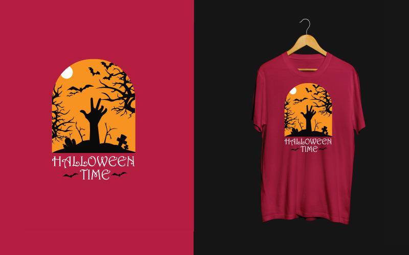 Halloween T-shirtontwerp met dood Kwaad