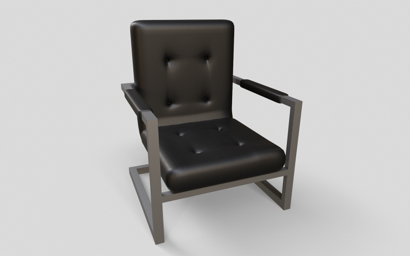 Siedzenia biurowe Low-poly Model 3D