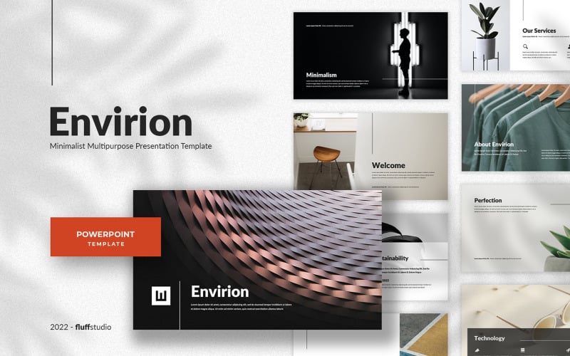 Envirion是PowerPoint的极简主义多目标模板