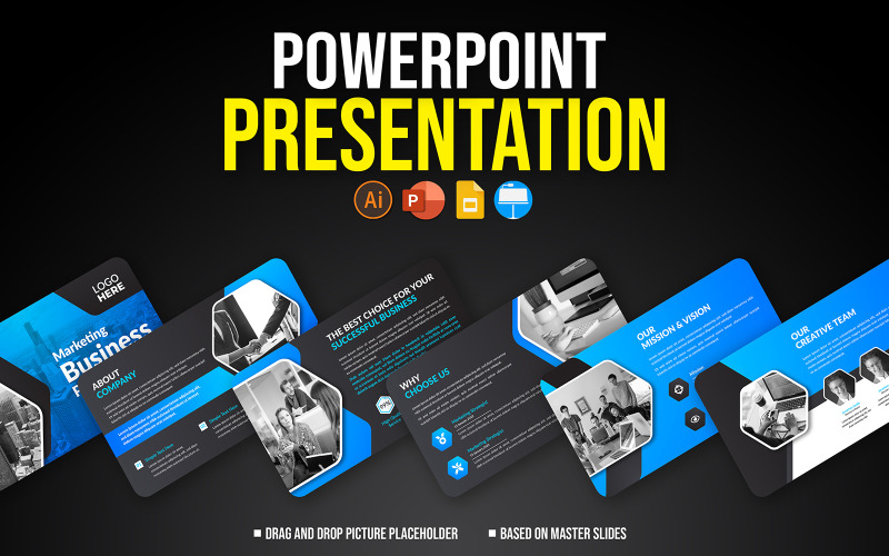 Moderne en creatieve zakelijke PowerPoint-presentatie